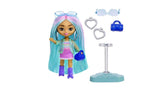 Barbie Extra Mini Minis Doll - Doll with Blue Hair, Sporty Outfit and Roller Skates, Clothes and Accessories