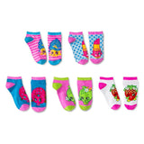Shopkins Girls' 5-Pack Low Cut Socks - Multicolored 6-7.5, Multi-Colored
