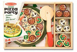Melissa & Doug Pizza Party Wooden Play Food Set With 18Toppings
