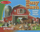 Melissa & Doug Busy Barn Shaped Floor Puzzle