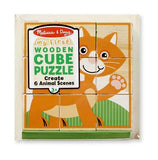 Melissa and Doug My First Wooden Animal Cube Puzzle in Tray