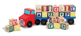 Melissa & Doug Alphabet Blocks Wooden Truck Educational Toy