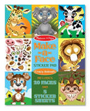 Make-A-Face Sticker Pad: Crazy Animals - (Paperback)