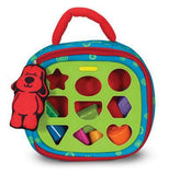 Melissa & Doug K's Kids Take-Along Shape Sorter Baby Toy With 2-Sided Activity Bag and 9 Textured Shape Blocks