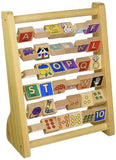 Melissa & Doug ABC-123 Abacus - Classic Wooden Educational Toy With 36 Letter and Number Tiles