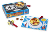 Melissa and Doug Kids' Wooden Flip & Serve Toy Pancake Set