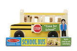 Melissa & Doug School Bus Wooden Play Set With 7 Play Figures
