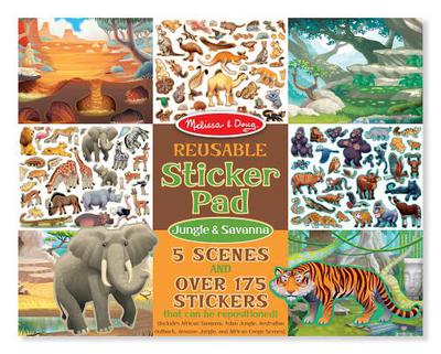 Melissa and Doug Reusable Sticker Activity Pad Jungle and Savanna Toy