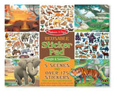 Melissa and Doug Reusable Sticker Activity Pad Jungle and Savanna Toy