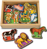 Melissa and Doug Toy, Magnetic Wooden Animals