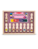 Melissa & Doug Deluxe Happy Handle Stamp Set With 10 Stamps, 5 Colored Pencils, and 6-Color Washable Ink Pad
