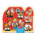 Melissa & Doug Farm Animals Jumbo Knob Wooden Puzzle 8pc