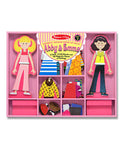 Melissa & Doug Abby and Emma Deluxe Magnetic Wooden Dress-Up Dolls Play Set (55+pc)