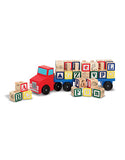 Melissa & Doug Alphabet Blocks Wooden Truck Educational Toy