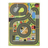 Melissa & Doug Jumbo Roadway Activity Rug With 4 Wooden Traffic Signs (79 x 58 inches)