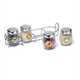 Melissa & Doug Pizza Seasoning Set (5pc) - Play Food, Stainless Steel Caddy