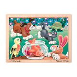 Melissa & Doug Pets Wooden Jigsaw Puzzle With Storage Tray (12 pcs)