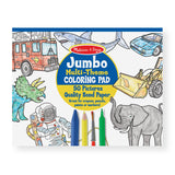 Melissa & Doug Jumbo 50-Page Kids' Coloring Pad - Space, Sharks, Sports, and More