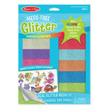 Melissa & Doug Mess-Free Glitter - Booster Glitter Pack With 8 Glitter Sheets and 7 Foam Glitter Animal Stickers