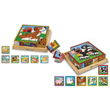 Melissa & Doug Farm & Pet Cube Puzzle Combo