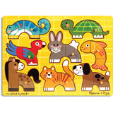 Melissa & Doug Pets Mix'n Match Wooden Peg Puzzle