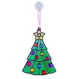 Melissa & Doug Stained Glass Made Easy Craft Kit - Santa and Tree Ornaments