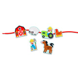Melissa & Doug Farm Lacing Beads With 13 Wooden Beads and 1 Sturdy Lace