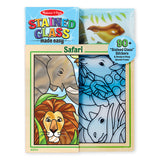 Melissa & Doug Stained Glass Made Easy Activity Kit: Safari - 90+ Stickers, Wooden Frame