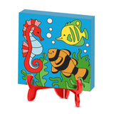 Melissa & Doug Canvas Painting Set: Animals - 3 Canvases, 8 Tubes of Paint