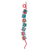 Melissa & Doug Alphabet Train Lacing Beads - 27 Wooden Train Beads, 6 Pattern Cards, and 1 Lace