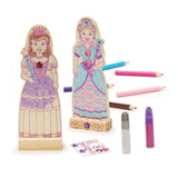 Melissa & Doug Decorate-Your-Own Wooden Princess Dolls Craft Kit