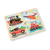 Melissa & Doug 4-in-1 Peg Puzzle - Vehicles