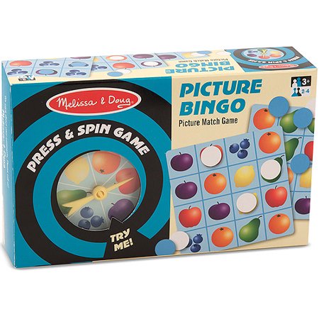 Melissa & Doug Press and Spin Game: Picture Bingo