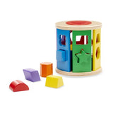 Melissa & Doug Match and Roll Shape Sorter - Classic Wooden Toy