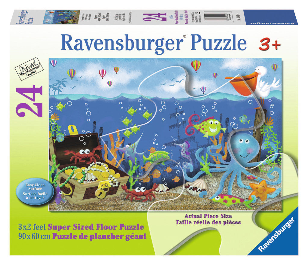 Ravensburger Children's Puzzles 24 pc Super Sized Floor Puzzles - Underwater Treasure 5430