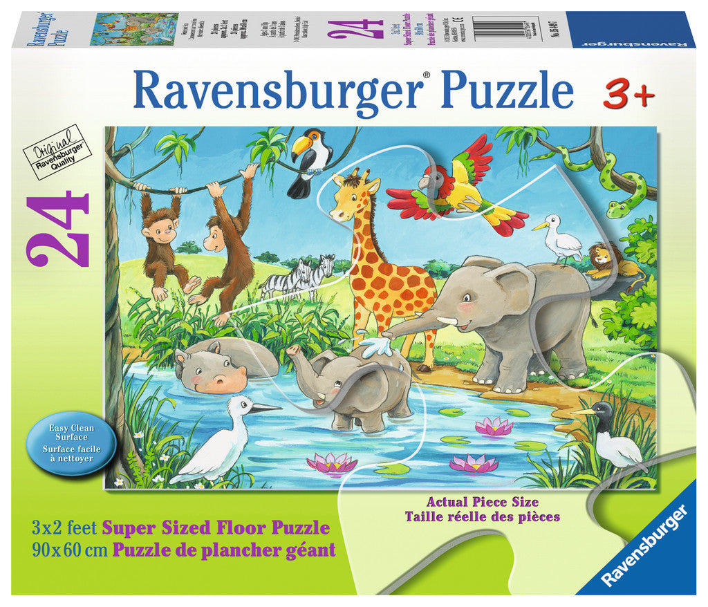 Ravensburger Children's Puzzles 24 pc Super Sized Floor Puzzles - Waterhole Fun 5449