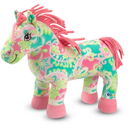 Melissa & Doug Ashley the Horse Stuffed Animal With Paisley Pattern - Ultra-Soft Fleece