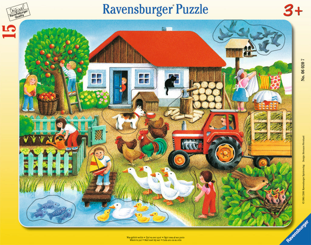 Ravensburger Children's Puzzles My First Frame Puzzles - Where to Put it (15 pc Puzzle) 6020