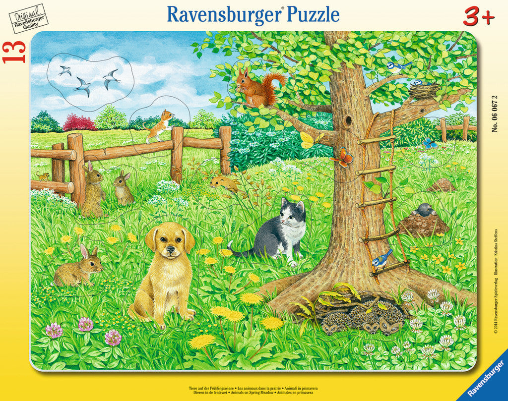 Ravensburger Children's Puzzles My First Frame Puzzles - Animals on the Meadow (13 pc Puzzle) 6067