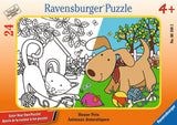 Ravensburger Children's Puzzles Color Your Own Mini Frame Puzzles - House Pets (24 pc Puzzle) 6108