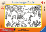 Ravensburger Children's Puzzles Color Your Own Mini Frame Puzzles - House Pets (24 pc Puzzle) 6108