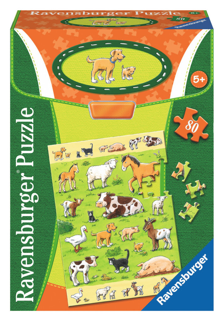 Ravensburger Children's Puzzles 80 pc Puzzles - Animals & their Babies 7544