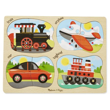 Melissa & Doug 4-in-1 Peg Puzzle - Vehicles