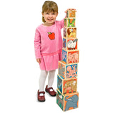 Melissa & Doug Wooden Animal Nesting Blocks - 8 Blocks Stack to Almost 3 Feet Tall
