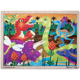 Melissa and Doug Kids Toy, Prehistoric Sunset 24-Piece Jigsaw Puzzle - Dinosaur Toy