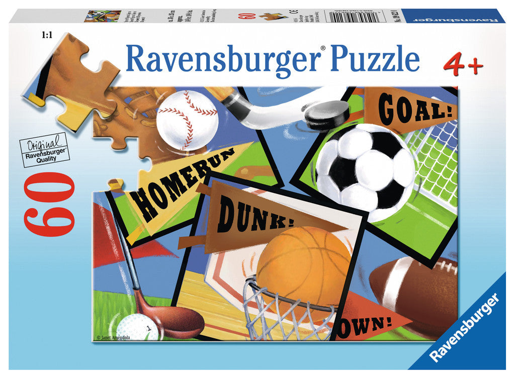 Ravensburger Children's Puzzles 60 pc Puzzles - Sports! Sports! Sports! 09622