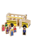 Melissa & Doug School Bus Wooden Play Set With 7 Play Figures