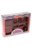 Melissa & Doug Classic Wooden Dollhouse Dining Room Furniture (6pc) - Table, Armchairs, Hutch