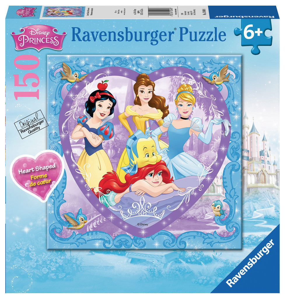 Ravensburger Princess™ Lovely Disney Princesses (150 pc Heart Shaped Puzzle in Puzzle) 10040
