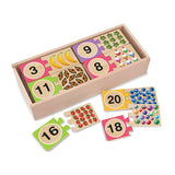 Melissa & Doug Self-Correcting Wooden Number Puzzles With Storage Box 40pc